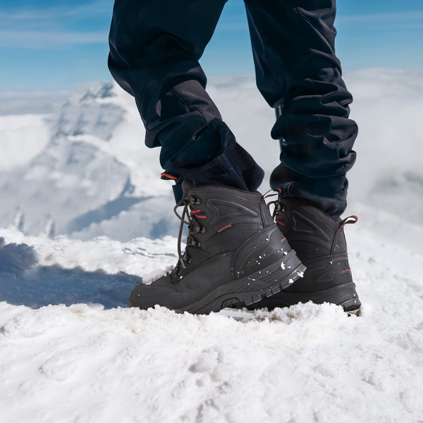 Men's Non-Slip Waterproof Winter Snow Boots - BLACK - 4